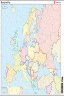 Paq/50 mapas europa político mudos en color