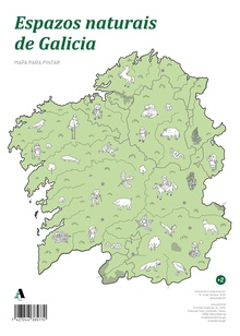 Espazos naturais de Galicia Mapa para pintar