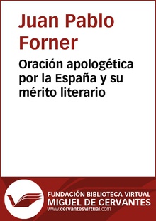 Oración apologética por la España y su mérito literario