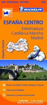 Mapa Extremadura, Castilla la Mancha, Madrid Regional